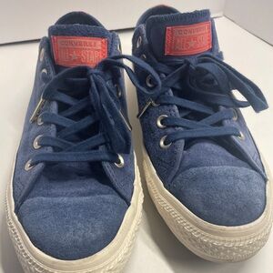 Converse All Star Navy Blue Sneakers with Red Accents
